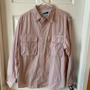 Exofficio Button Down Shirt Men’s Size Medium Insect Shield Fishing Hiking Vent